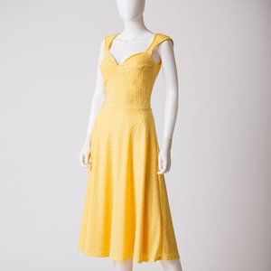 Bettie Page Yellow Summer Swing Dress